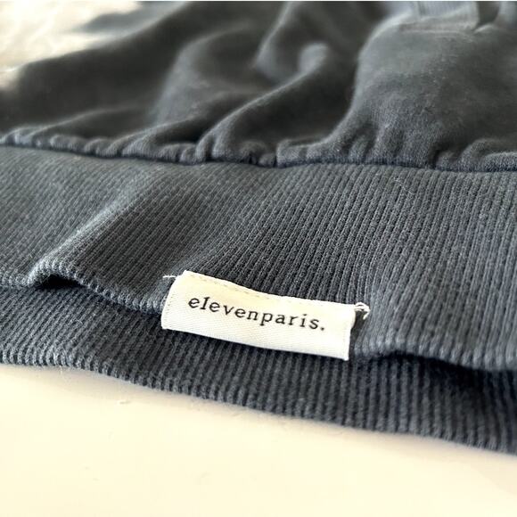 NWT Eleven Paris Men’s Black Gray Tie-Dye Hooded Sweatshirt Large - Picture 2 of 9